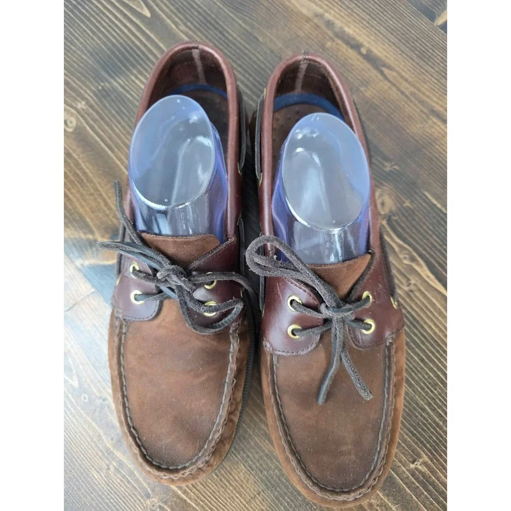 Sperry Top-Sider Men's Boat Shoes Size 11 M Brown Leather Slip On Casual Loafers